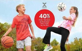 JC Penney Kids xersion activewear offer