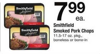 Safeway Smithfield smoked pork chops offer