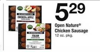 Safeway Open nature chicken sausage offer