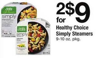 Safeway Healthy choice simply steamers offer