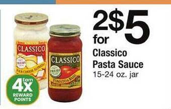Safeway Classico pasta sauce offer