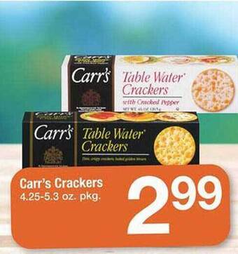 Safeway Carr's crackers offer