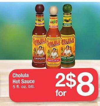 Safeway Cholula hot sauce offer