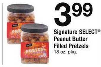 Safeway Signature select peanut butter filled pretzels offer