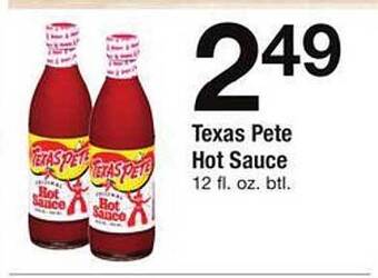Safeway Texas pete hot sauce offer