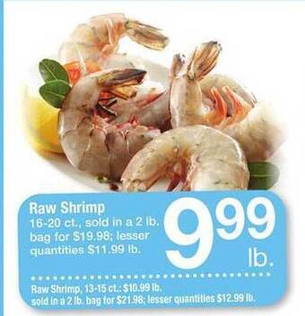 Safeway Raw shrimp offer