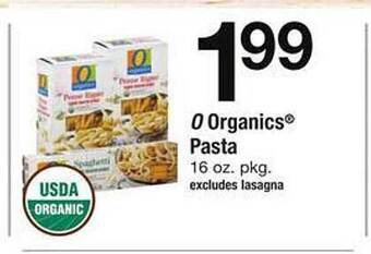 Safeway O organics pasta offer