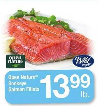 Safeway Open nature sockeye salmon fillets offer