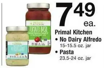 Safeway Primal kitchen no dairy alfredo, pasta offer