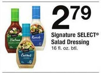 Safeway Signature select salad dressing offer