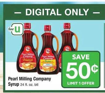 Safeway Pearl milling company syrup offer