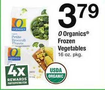 Safeway O organics frozen vegetables offer