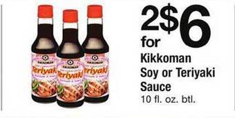 Safeway Kikkoman soy or teriyaki sauce offer