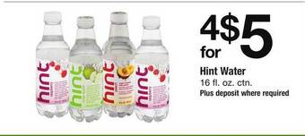 Safeway Hint water offer