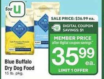 Safeway Blue buffalo dry dog food offer