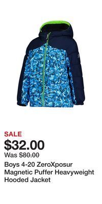 Kohl's Boys 4-20 zeroxposur magnetic puffer heavyweight hooded jacket offer