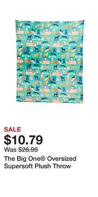 Kohl's The big one® oversized supersoft plush throw offer