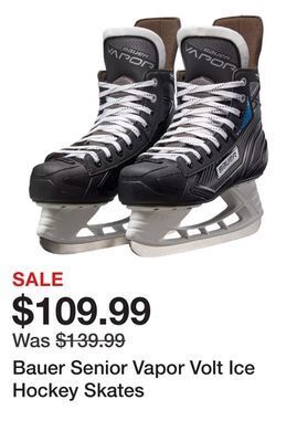 Dick's Sporting Goods Bauer senior vapor volt ice hockey skates offer
