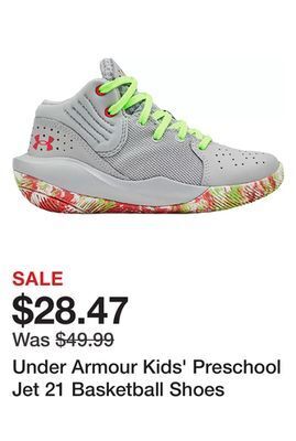 Dick's Sporting Goods Under armour kids' preschool jet 21 basketball shoes offer