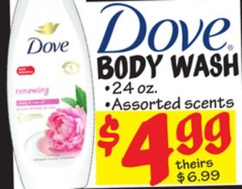 Ollie's Dove body wash offer