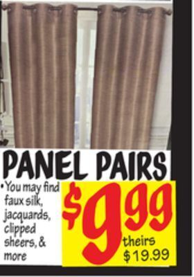 Ollie's Panel pairs offer