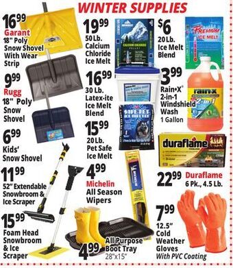 Ocean State Job Lot Winter supplies offer