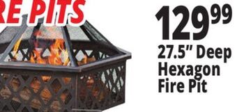 Ocean State Job Lot 27.5" deep hexagon fire pit offer