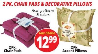 Ocean State Job Lot 2pk. chair pads & decorative pillows offer
