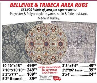Ocean State Job Lot Bellevue & tribeca area rugs offer