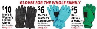 Ocean State Job Lot Gloves for the whole family offer