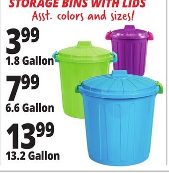 Ocean State Job Lot Storage bins with lids offer