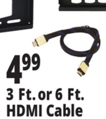 Ocean State Job Lot 3 ft. or 6 ft. hdmi cable offer