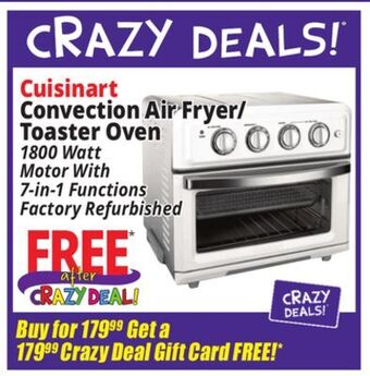 Ocean State Job Lot Cuisinart convection air fryer/toaster oven offer