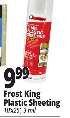 Ocean State Job Lot Frost king plastic sheeting offer