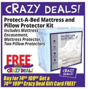 Ocean State Job Lot Protect-a-bed mattress and pillow protector kit offer