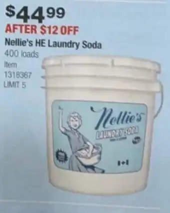 Costco Nellie's HE Laundry Soda offer