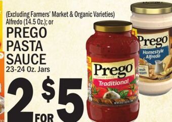 C Town Prego pasta sauce 23-24 oz. jars offer