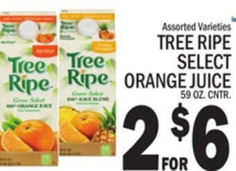 C Town Tree ripe select orange juice offer