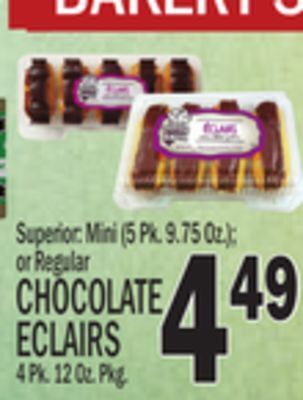 C Town Chocolate eclairs 4 pk. 12 oz. pkg. offer