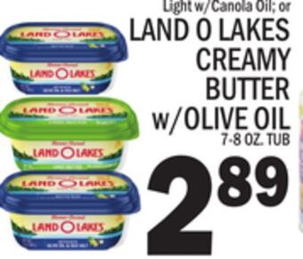 C Town Land o lakes creamy butter w/olive oil offer
