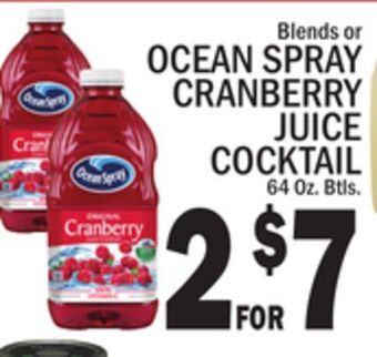 C Town Ocean spray cranberry juice cocktail offer