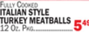 C Town Shady brook farms italian style turkey meatballs offer