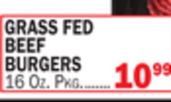 C Town Grass fed beef burgers offer