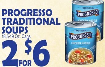 Bravo Supermarkets Progresso traditional soups offer