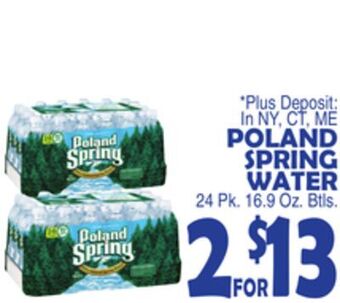 Bravo Supermarkets Poland spring water offer