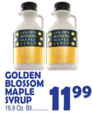 Bravo Supermarkets Golden blossom maple syrup offer