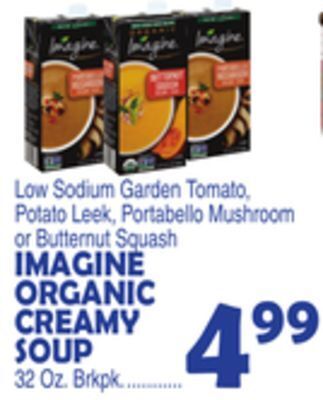 Bravo Supermarkets Imagine organic creamy soup offer