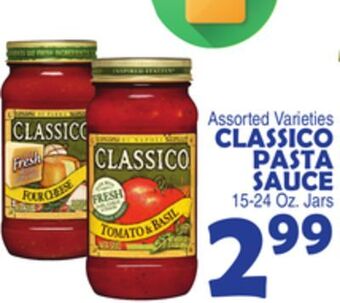 Bravo Supermarkets Classico pasta sauce offer
