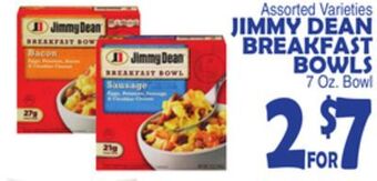 Bravo Supermarkets Jimmy dean breakfast bowls offer