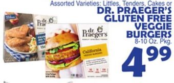 Bravo Supermarkets Dr. praeger's gluten free veggie burgers offer